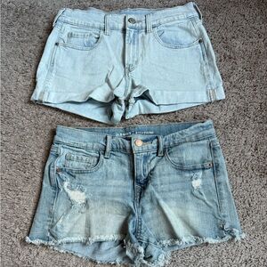 2 Old Navy Blue Denim Boyfriend Shorts